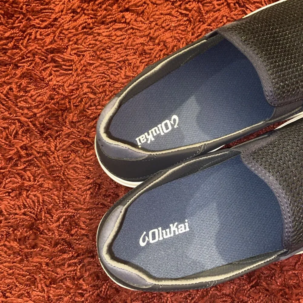 Olukai Lae’ahi Slip On Shoes Men’s 13 Blue Mesh Loafers Comfort Sneakers *READ*